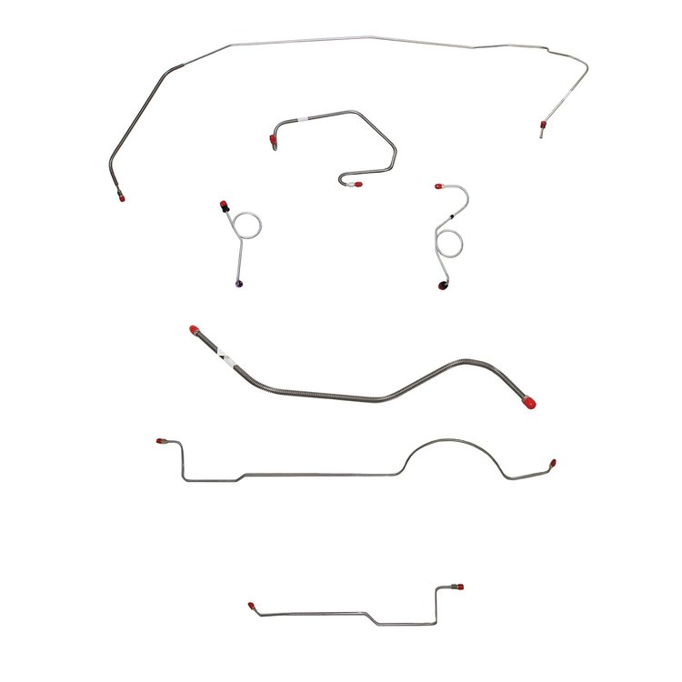 Complete Brake Line Kit for 1971 Mopar E-Body w/ Standard Drum [Steel]