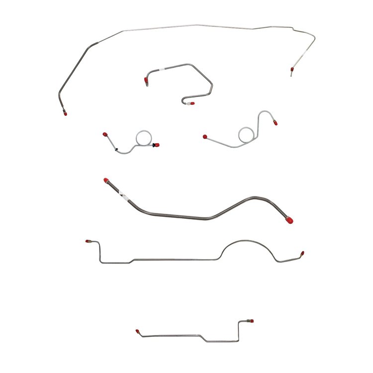 Complete Brake Line Kit for 1971 Mopar E-Body w/ Power Drum [Steel]