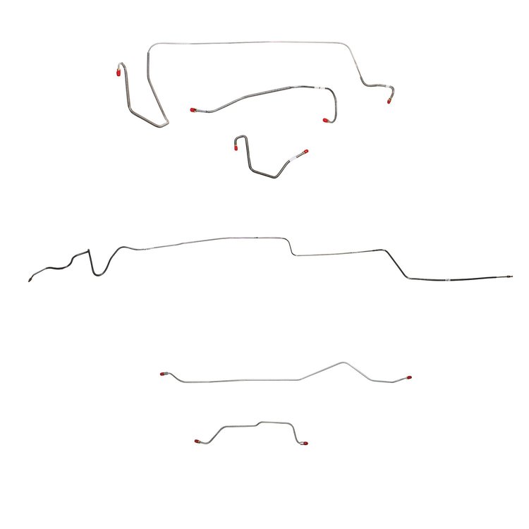 Complete Brake Line Kit for 1964-65 Mopar A-Body w/ Standard Brakes, 7-1/4 in. or 8-1/4 in. Axle [Steel]