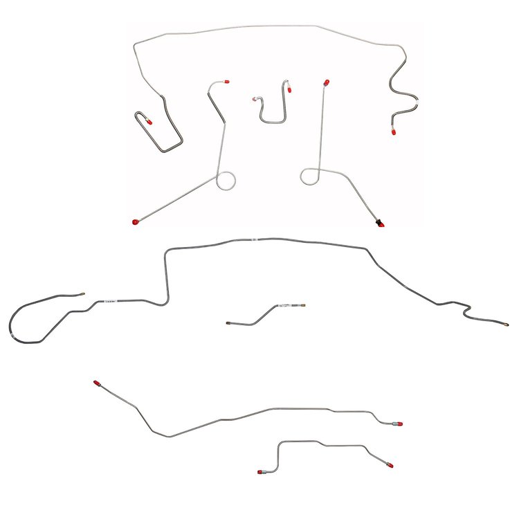 Complete Brake Line Kit for 1967 Mopar A-Body w/ Power Disc, Dana Axle, 108 in. Wheel Base [Steel]