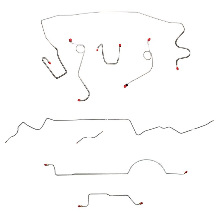Complete Brake Line Kit for 1970 Mopar A-Body w/ Standard Disc [Steel]