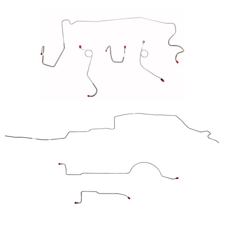 Complete Brake Line Kit for 1973 Mopar A-Body w/ Standard Brakes, 108 in. Wheel Base [Steel]