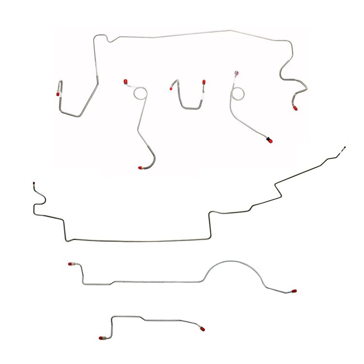 Complete Brake Line Kit for 1973 Mopar A-Body w/ Standard Brakes, 111 in. Wheel Base [Steel]