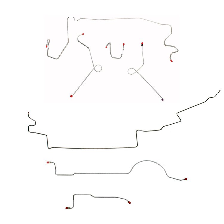 Complete Brake Line Kit for 1973 Mopar A-Body w/ Power Brakes, 111 in. Wheel Base [Steel]