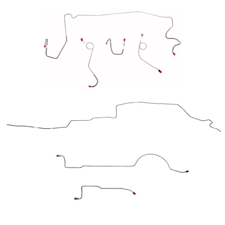 Complete Brake Line Kit for 1974 Mopar A-Body w/ Standard Brakes, 108 in. Wheel Base [Steel]