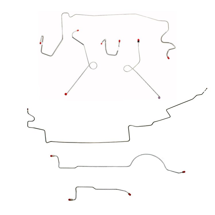 Complete Brake Line Kit for 1974 Mopar A-Body w/ Power Brakes, 111 in. Wheel Base [Steel]