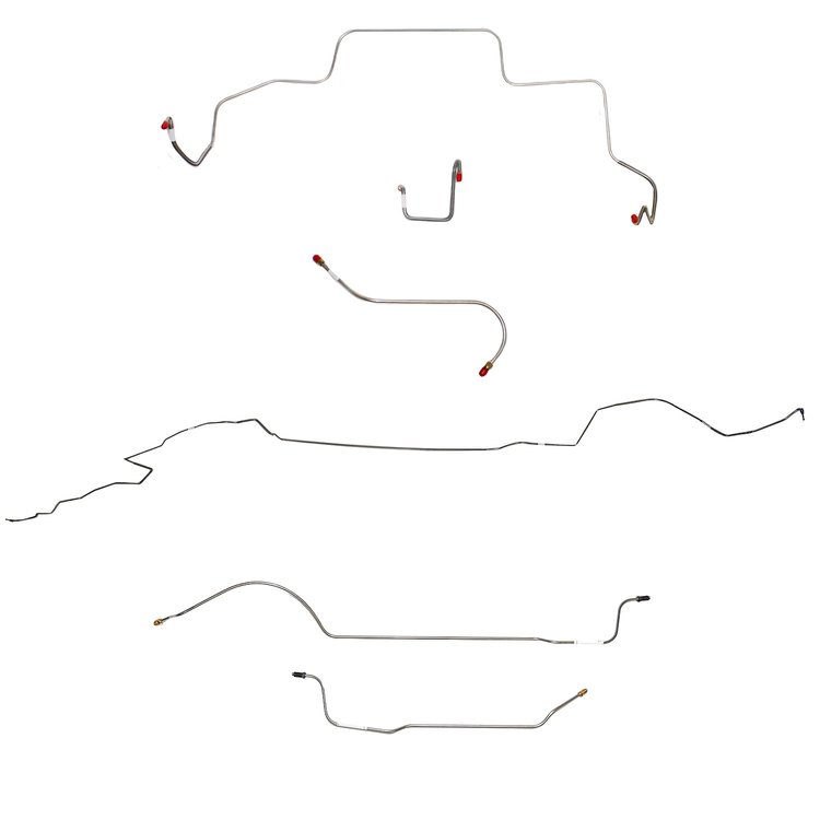 Complete Brake Line Kit for 1966 Mopar B-Body w/ Standard Drum [Steel]