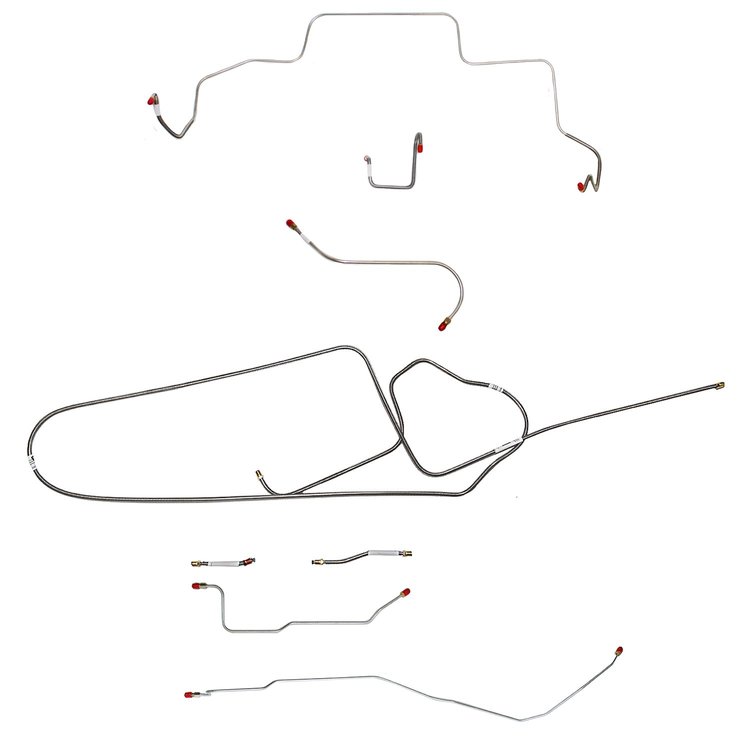 Complete Brake Line Kit for 1966 Mopar B-Body w/ Standard Disc [Stainless Steel]