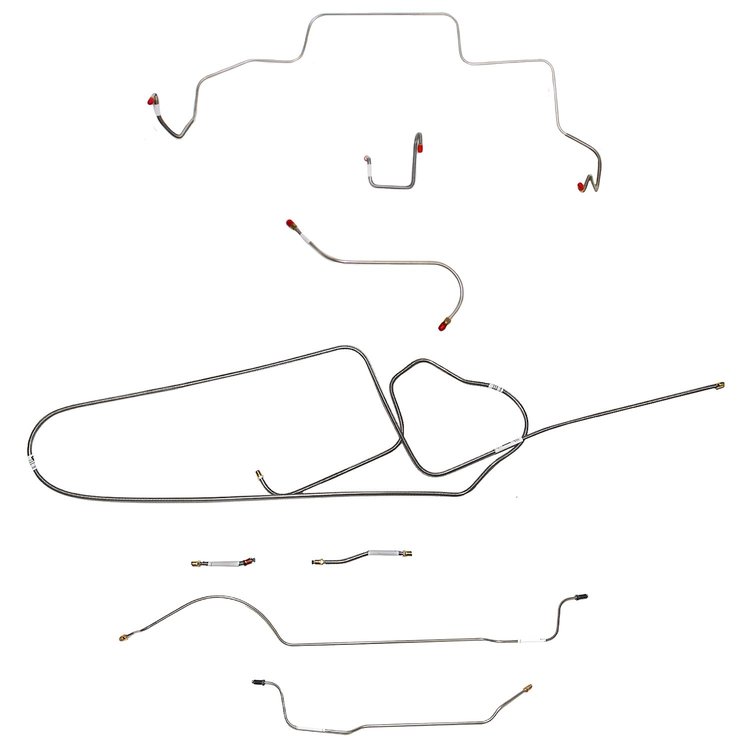 Complete Brake Line Kit for 1966 Mopar B-Body w/ Standard Disc [Steel]