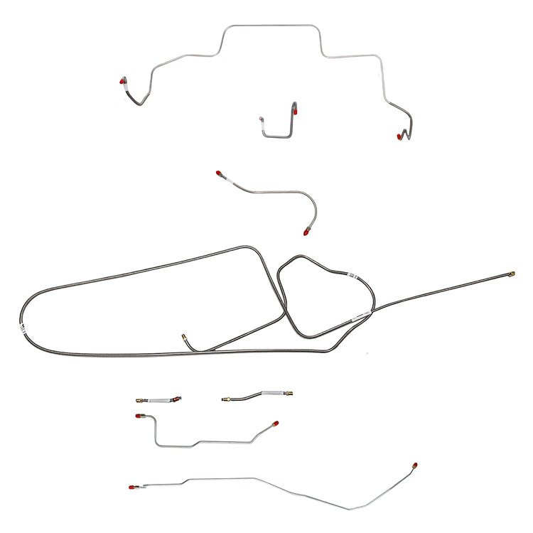 Complete Brake Line Kit for 1966 Mopar B-Body w/ Power Disc [Steel]
