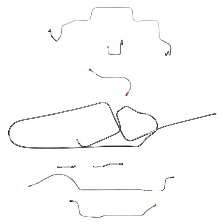 Complete Brake Line Kit for 1966 Mopar B-Body w/ Power Disc [Steel]