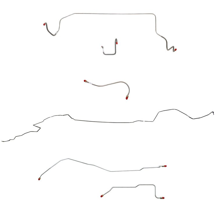 Complete Brake Line Kit for 1966 Mopar B-Body w/ Standard Drum [Steel]