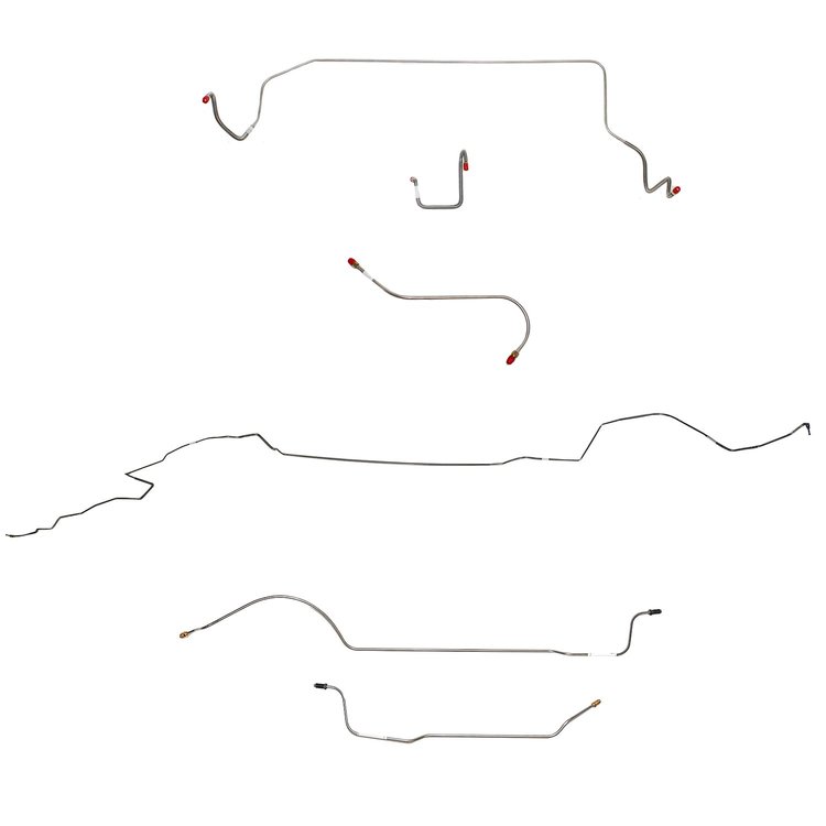Complete Brake Line Kit for 1966 Mopar B-Body w/ Power Drum [Steel]