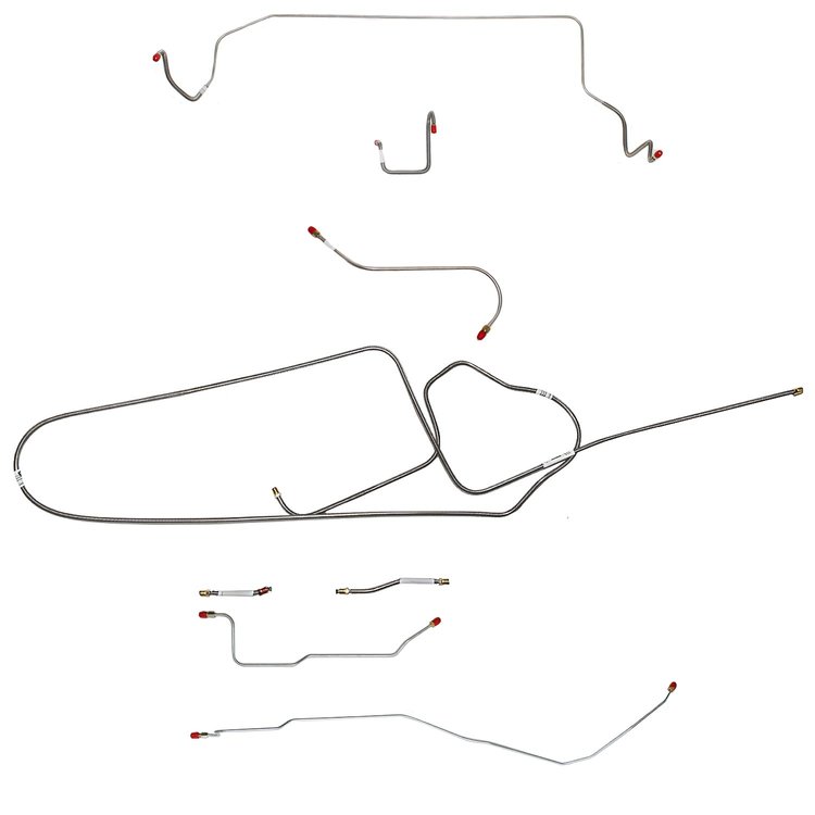 Complete Brake Line Kit for 1966 Mopar B-Body w/ Power Disc [Steel]