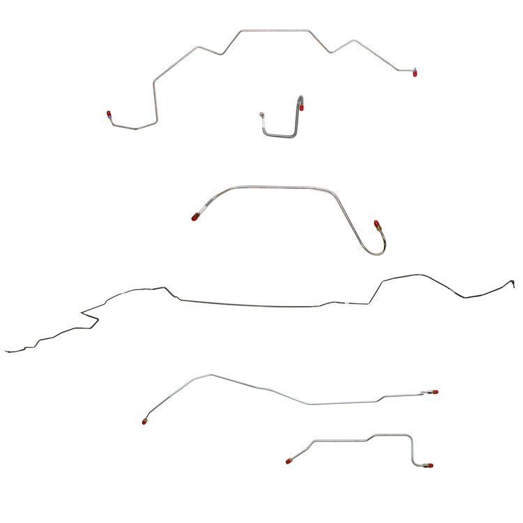 Complete Brake Line Kit for 1966 Mopar B-Body w/ Power Drum [Steel]