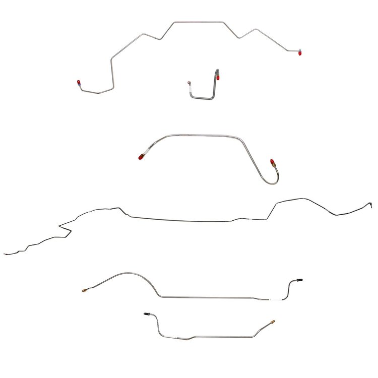 Complete Brake Line Kit for 1966 Mopar B-Body w/ Power Drum [Steel]