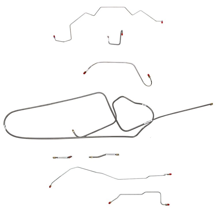 Complete Brake Line Kit for 1966 Mopar B-Body w/ Power Disc [Steel]