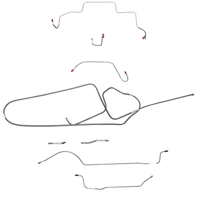 Complete Brake Line Kit for 1966 Mopar B-Body w/ Power Disc [Steel]