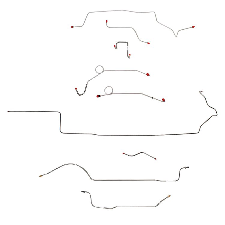 Complete Brake Line Kit for 1967 Mopar B-Body w/ Power Disc [Steel]
