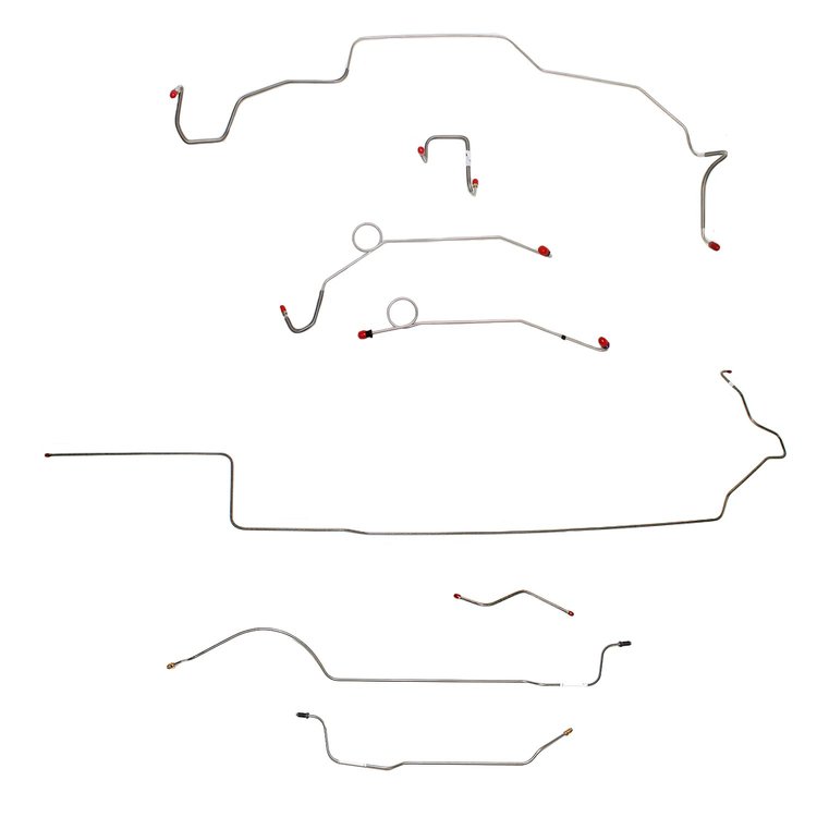 Complete Brake Line Kit for 1967 Mopar B-Body w/ Power Disc [Steel]