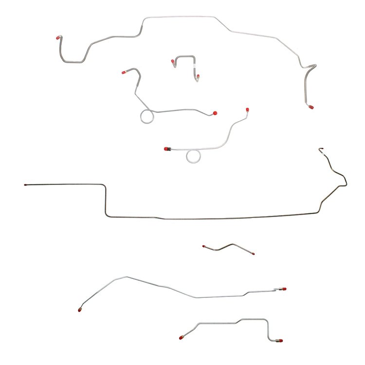 Complete Brake Line Kit for 1968-70 Mopar B-Body w/ Power Disc [Steel]