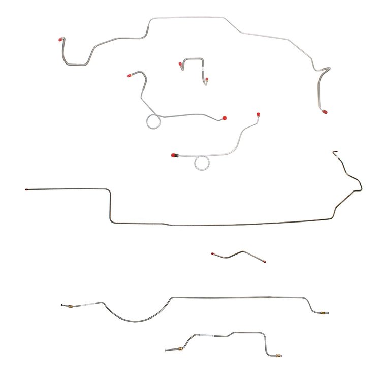 Complete Brake Line Kit for 1970 Mopar B-Body w/ Power Disc [Steel]