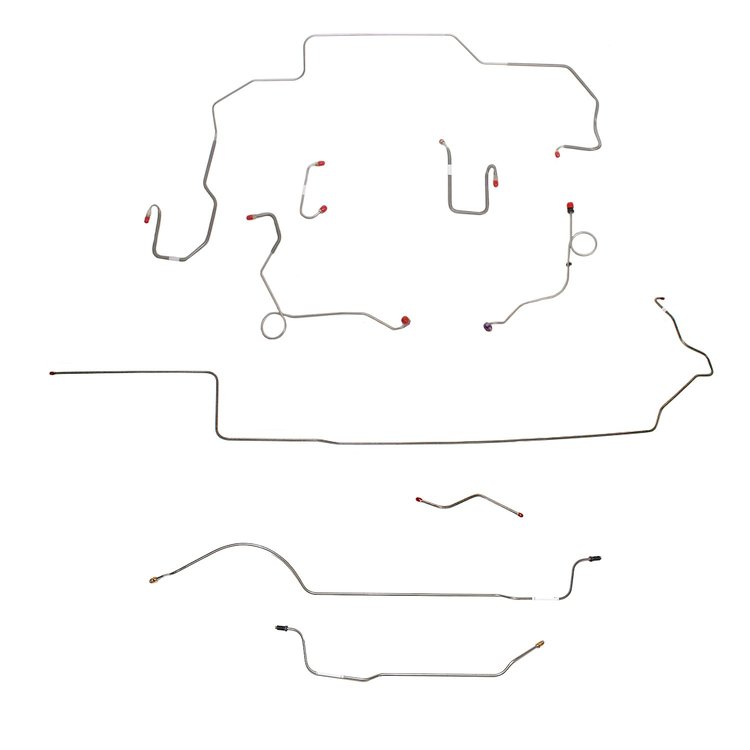Complete Brake Line Kit for 1968-69 Mopar B-Body w/ Power Disc, 8 3/4 in. Axle [Steel]