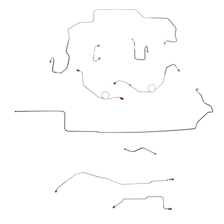 Complete Brake Line Kit for 1969-70 Mopar B-Body w/ Power Disc [Steel]