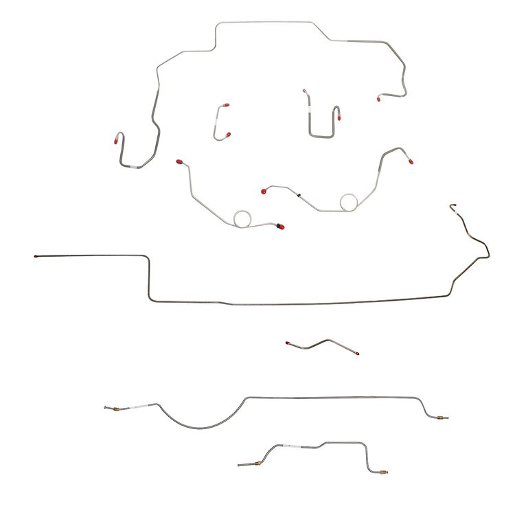 Complete Brake Line Kit for 1970 Mopar B-Body w/ Power Disc [Steel]