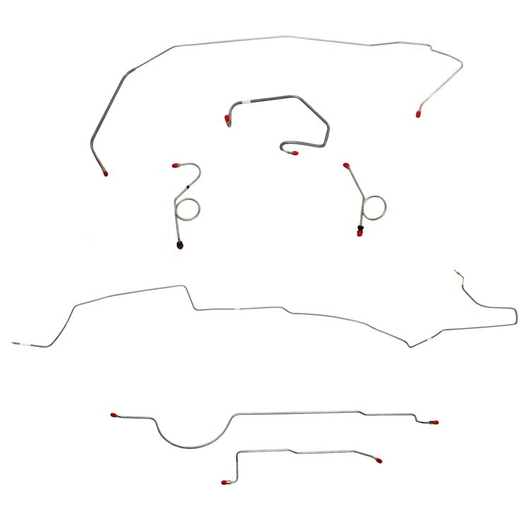 Complete Brake Line Kit for 1972 Mopar B-Body w/ Standard Drum [Steel]