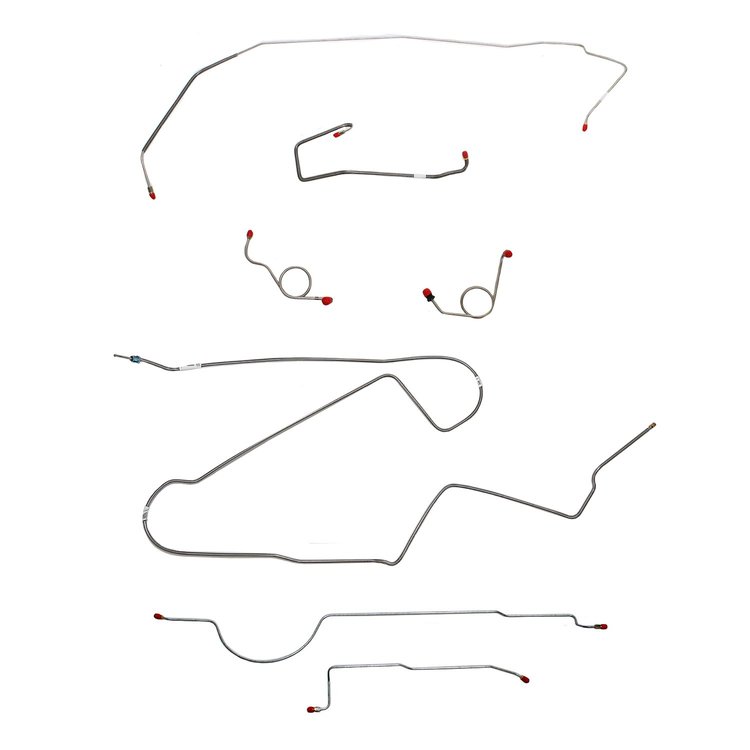 Complete Brake Line Kit for 1972 Mopar B-Body w/ Power Disc [Steel]