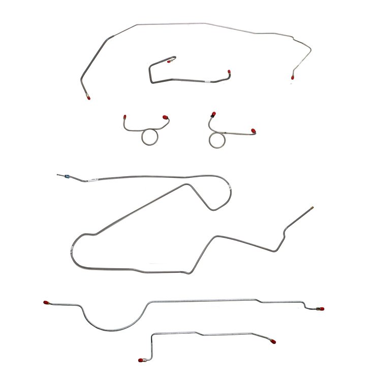 Complete Brake Line Kit for 1972 Mopar B-Body w/ Standard Disc [Steel]