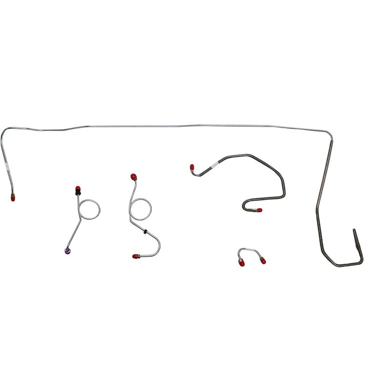 5-Piece Front Brake Line Kit for 70-71 Mopar E-Body Non-Power Disc [Steel]
