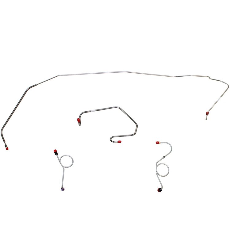 4-Piece Front Line Set for 71-73 Mopar E-Body w/ Standard Drum [Steel]