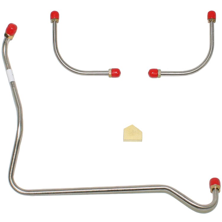 Pump To Carb 3 Lines & Y Blk for 67-68 Chevy Camaro Z/28 302 ci [Stainless Steel]