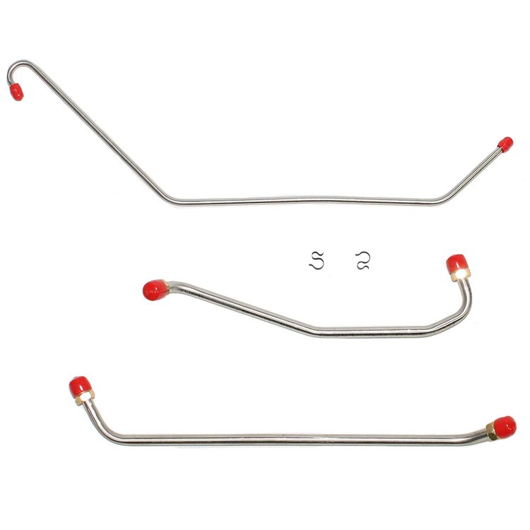Pump To Carb 3-Piece Line Set w/ Return for 69 Chevy Camaro/Chevy Ii/ Nova 396/427 [Steel]
