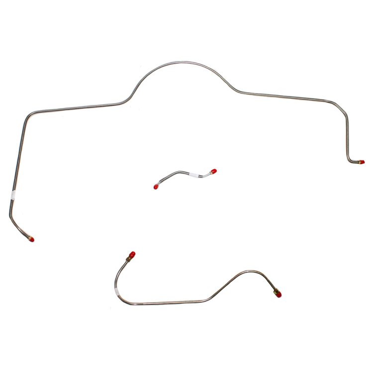 3-Piece Front Brake Line Set for 65 Mopar B-Body w/ Power Brakes [Stainless Steel]