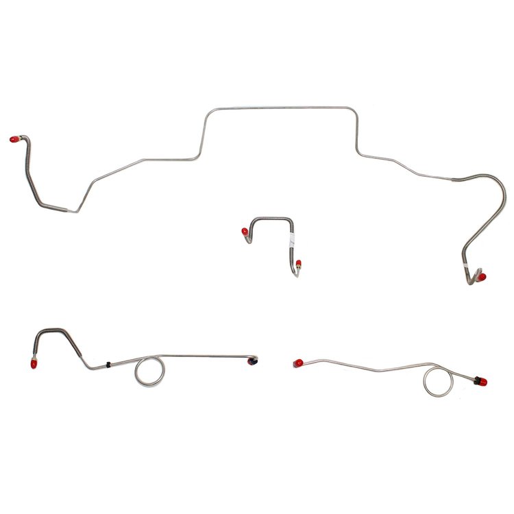Front 4 Line Kit for 67 Mopar B-Body w/ Standard Brakes [Steel]