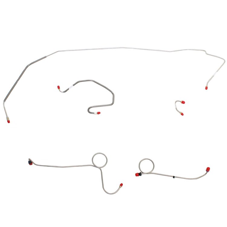 Front 5 Line Kit for 71 Mopar B-Body Super Bee w/ Power Disc [Stainless Steel]