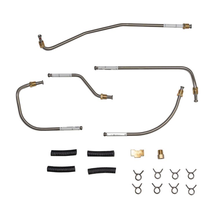Pump To Carb Fuel Lines for Mopar B-Body Max Wedge w/ #3447 Carbs [Steel]