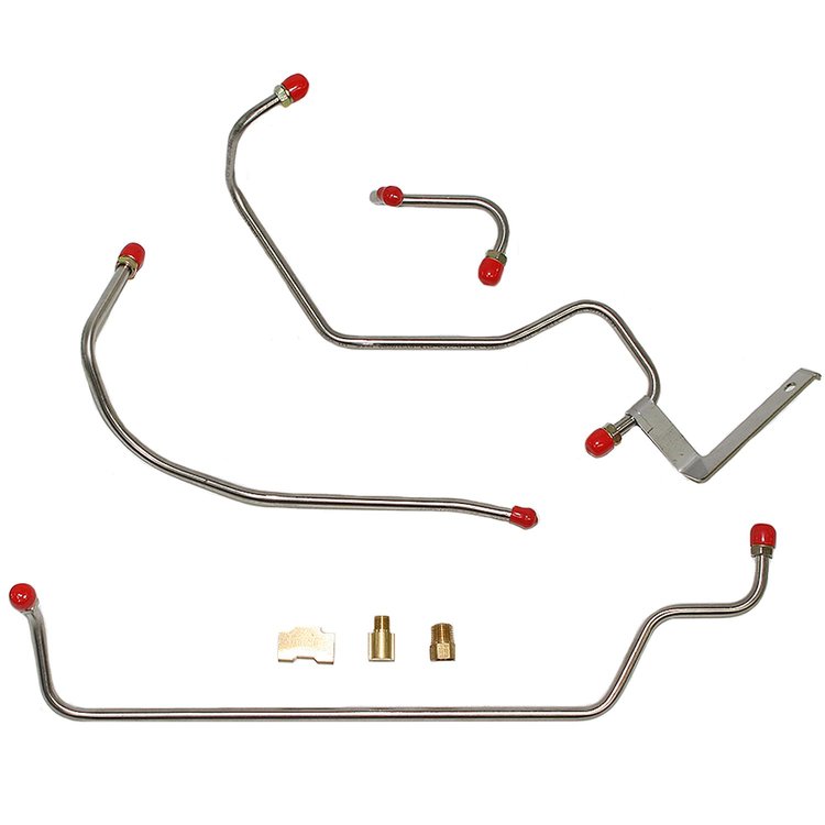 Fuel Pump To Carburetor Line Set for 68-71 Mopar B-Body Hemi [Stainless Steel]