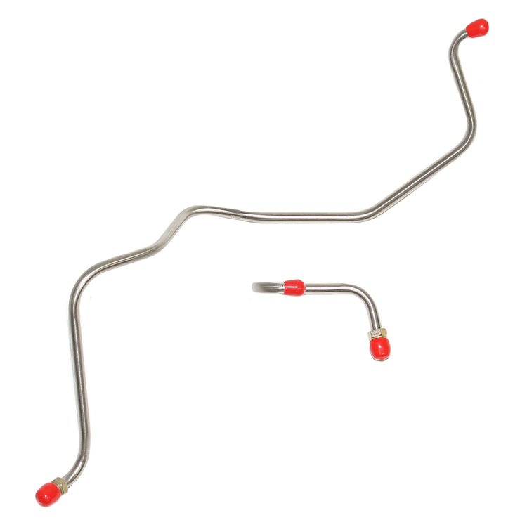 Pump To Carb 2-Piece Line for 74 Mopar B-Body 318 2-bbl [Stainless Steel]