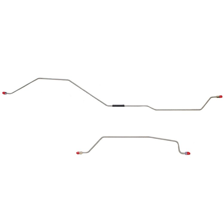 Rear Axle Brake Line for 97-06 Jeep Wrangler w/ Dana 44 w/ Rear Drum [Steel]
