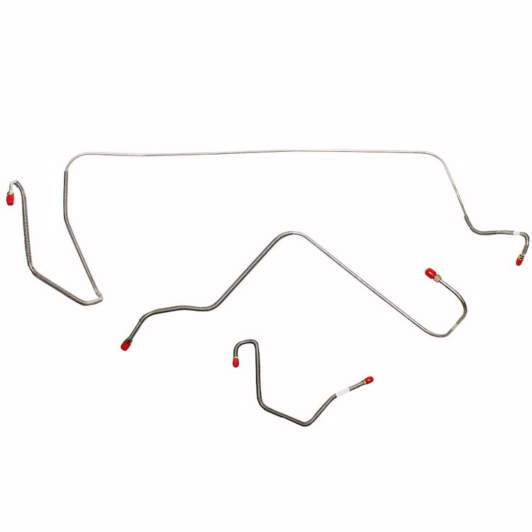 Front Brake Lines for 64-65 Mopar A-Body w/ Power Brakes [Steel]