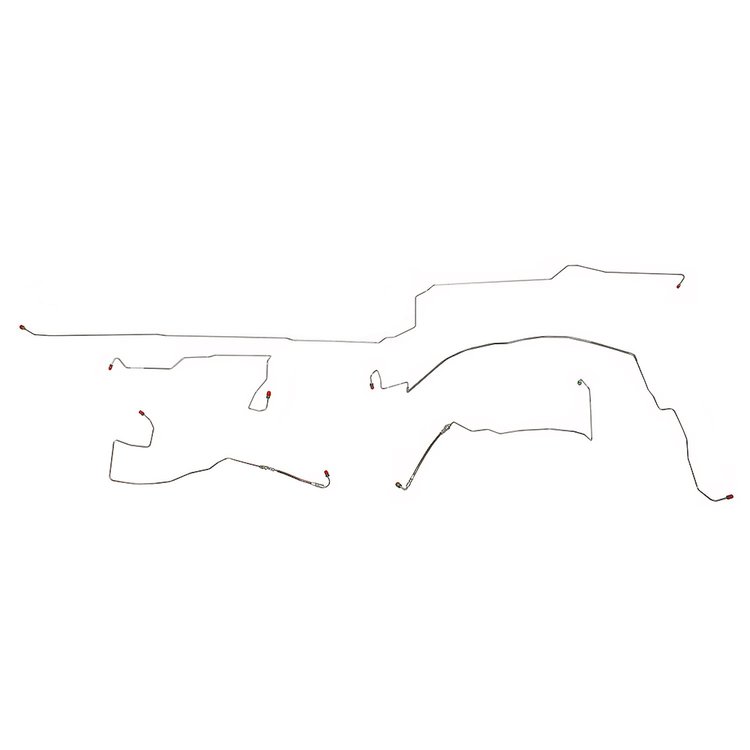 Front Brake Line Set for 99-04 Chrysler 300 M/Lhs w/ AWABS w/ Traction Control [Steel]