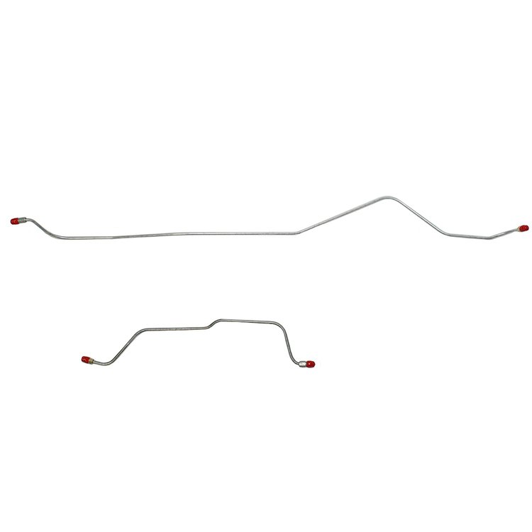 Rear Axle Brake Lines for 64-69 Mopar A-Body, w/ 7 1/4 in. or 8 1/4 in. Axles [Stainless Steel]