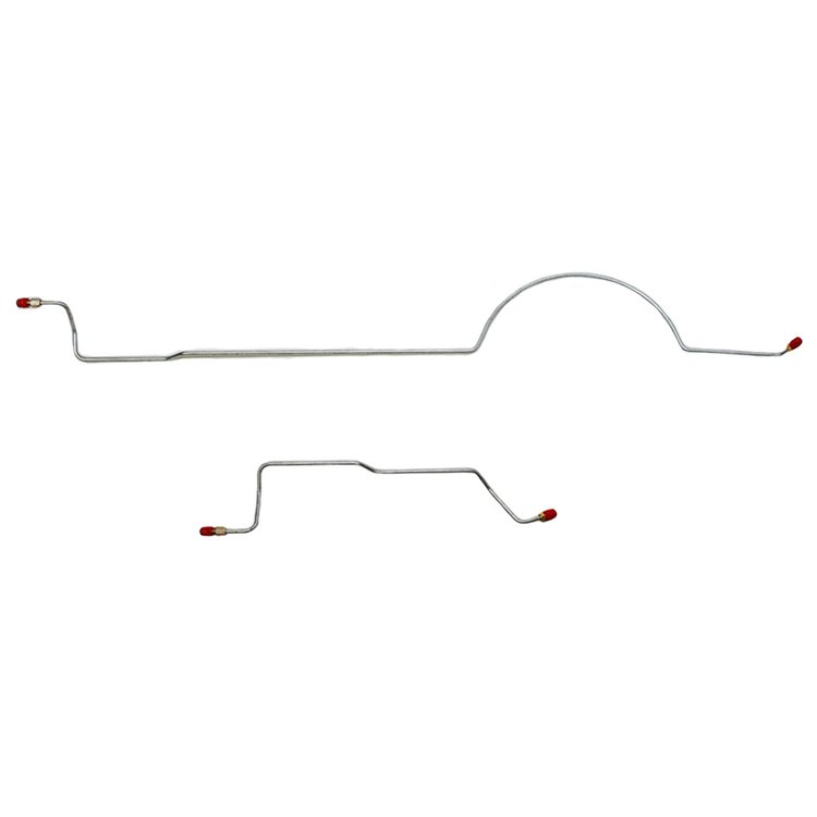 2 Piece Rear Axle Brake Line Set for 70-71 Mopar A-Body, w/ 8 3/4 in. Inch Axl [Stainless Steel]