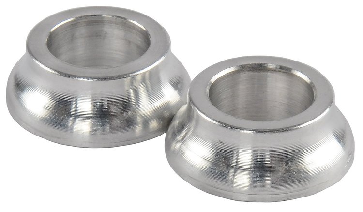 Aluminum Tapered Rod End Spacers 3/8 in. ID (Bolt Size) x 1/4 in. L