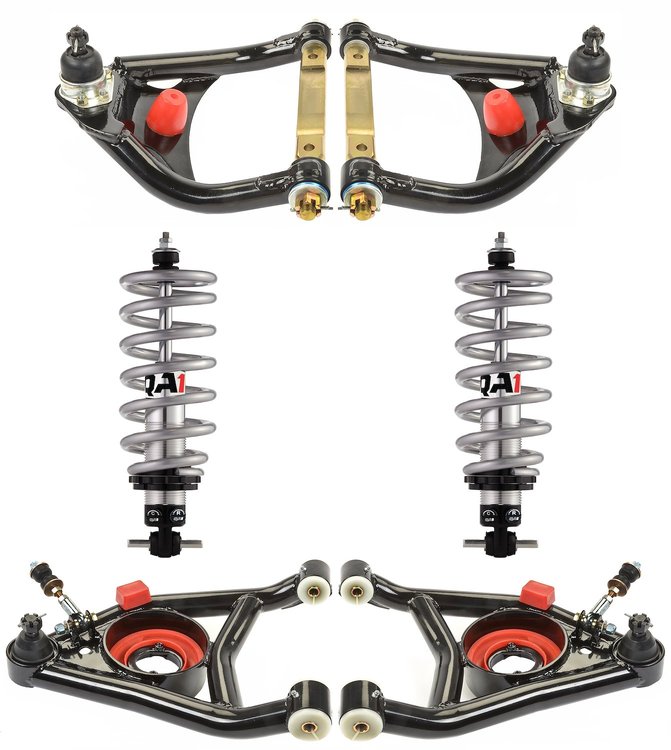 Tubular Upper & Lower Control Arms with Coil-Over Shock Kit for 1968-1972 GM A-Body