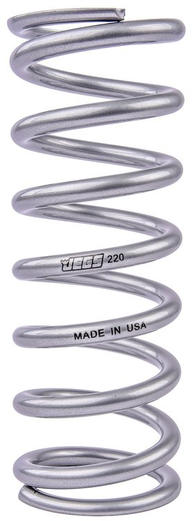 Coil-Over Spring [9 in. Length 220 lb./in. Silver]